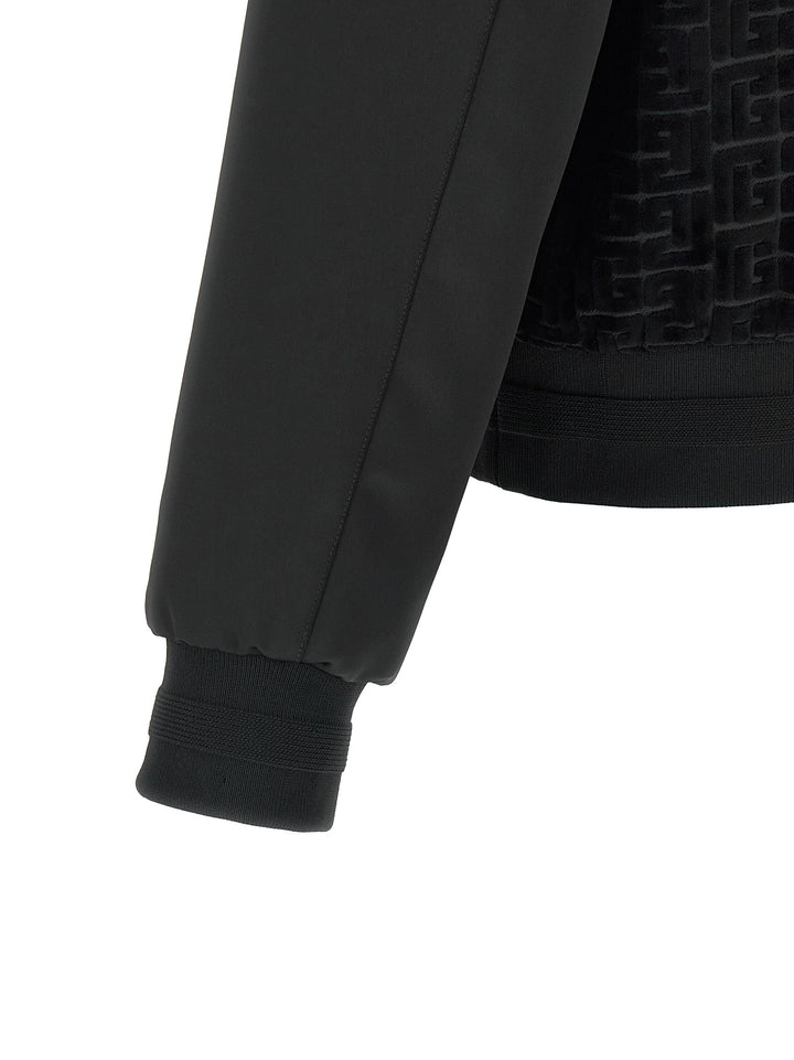 Balmain Velvet Bomber Jacket Puffer Jackets - Black | 5797e8d5700f8294b5be5350338677ad780df710