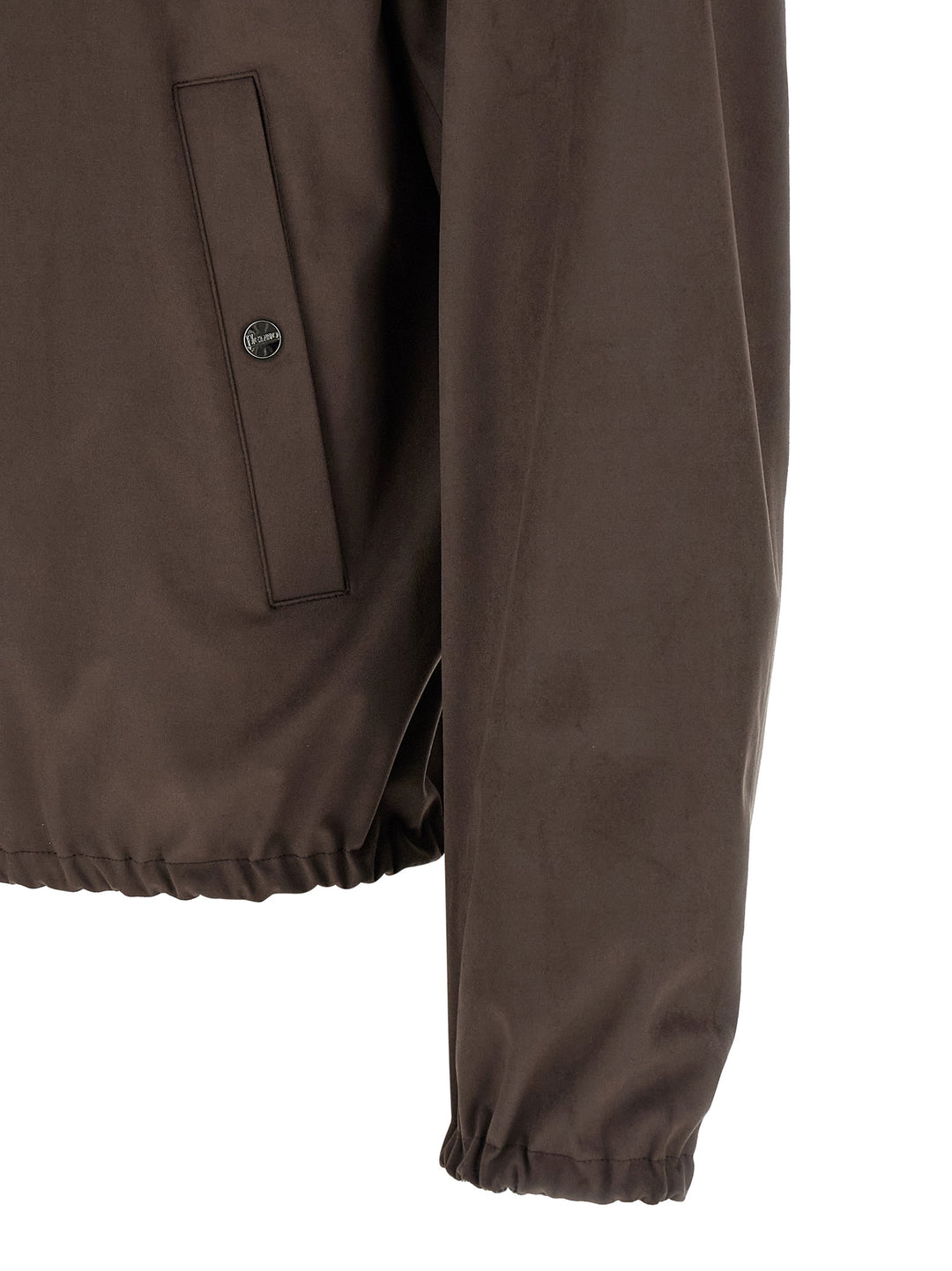 Herno Suede Effect Jacket Puffer Jackets - Brown | 18361980faf5d69345ea2bb4b2a57612784281fa