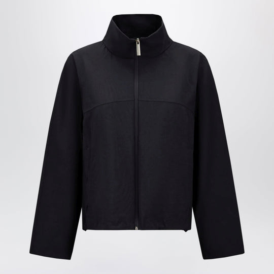 High-Neck Laminar Jacket In Wool-Touch Fabric