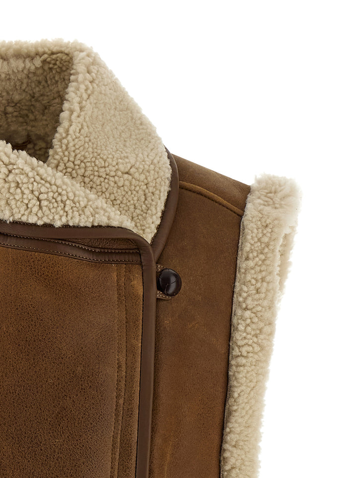 Isabel Marant Alime Gilet - Brown | 4912a078028874e570554dd787490bd27dd40634