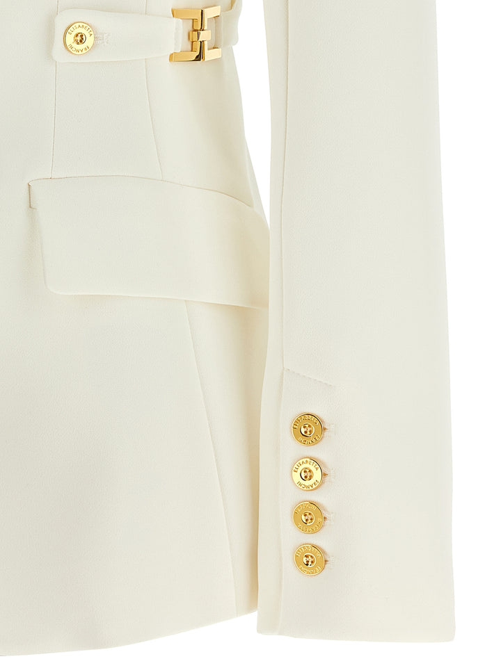 Elisabetta Franchi Jewel Strap Blazer BlazerS - White | 761e8135833d6f8b6c047e394195b14ff2d9e77f