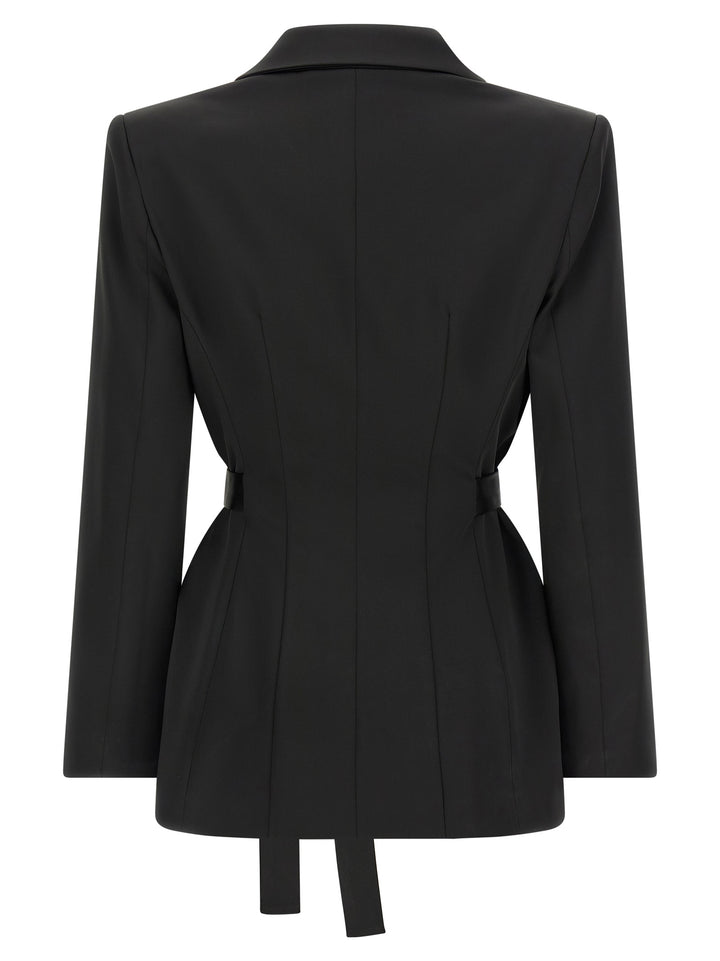 Elisabetta Franchi Stretch Satin Blazer BlazerS - Black | e94b44cfbfd492382509b0ab81b2e5bac3244411