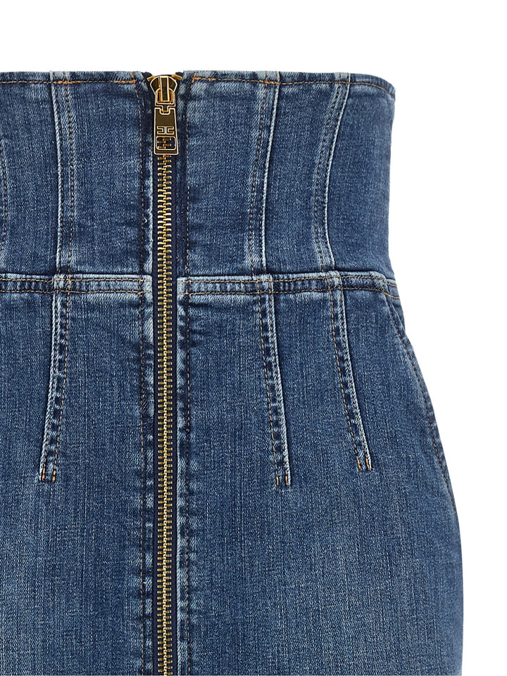 Elisabetta Franchi Denim Skirt Skirts - Blue | fa0601f4817706eedc3637f72ada963dc716a320