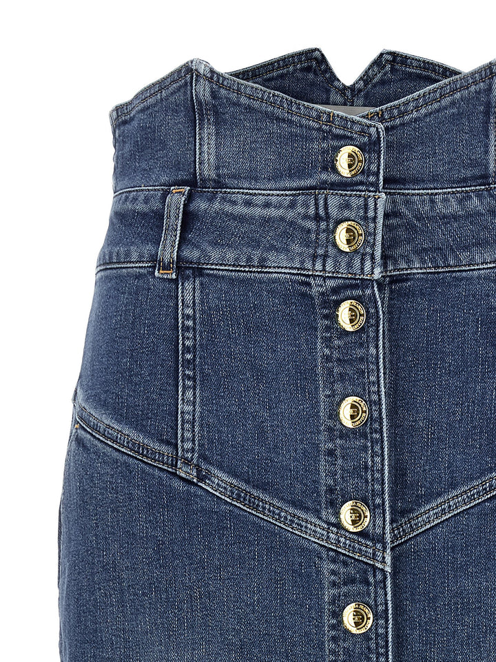 Elisabetta Franchi Denim Skirt Skirts - Blue | 9e996b7d7ebdbb6691df79ab37ab6adc758ca6a1