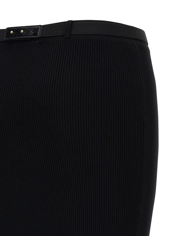 Elisabetta Franchi Ribbed Knit Skirt Skirts - Black | 6060bce6c0e1fcffd432e86bf1759258731b6c9b