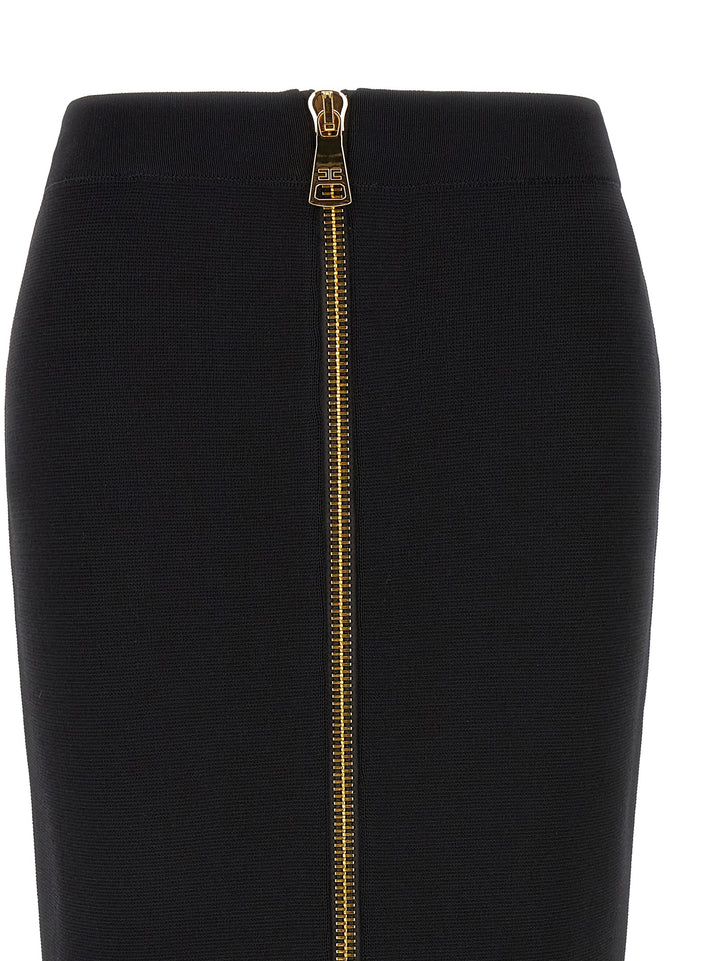 Elisabetta Franchi Zip Skirt Skirts - Black | bcb92d6ec12f2555591e69ee8146c461e028c69a