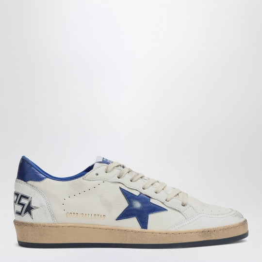 White/Metallic Blue Ballstar Sneakers
