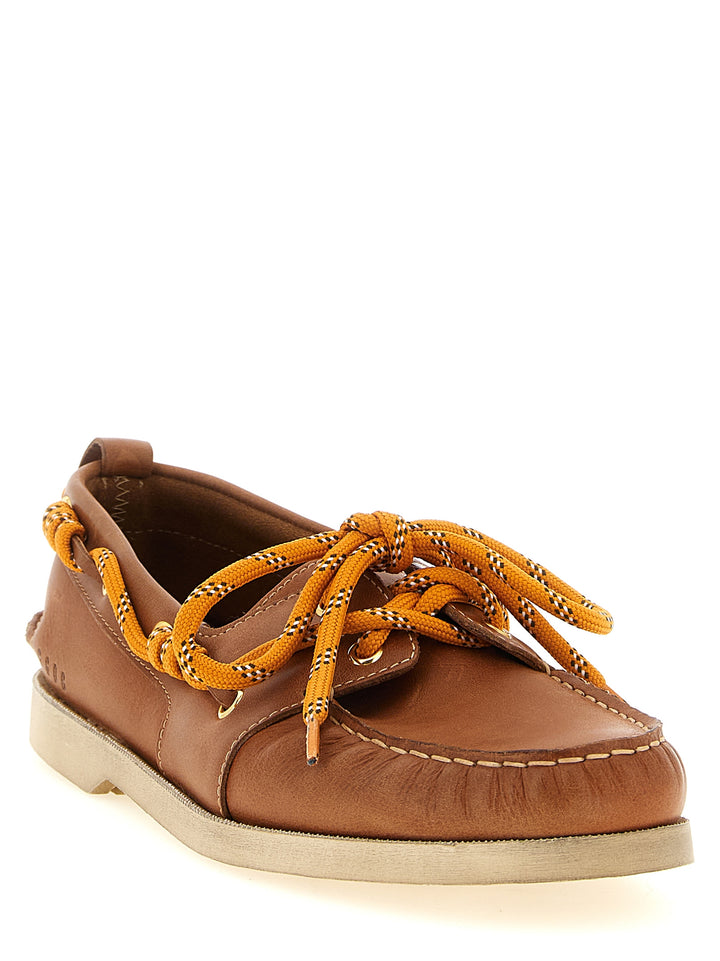 Golden Goose Leather Boat Shoe Loafers - Brown | d8d8e8205b0bb5b6888cf948c85b773c3de28794
