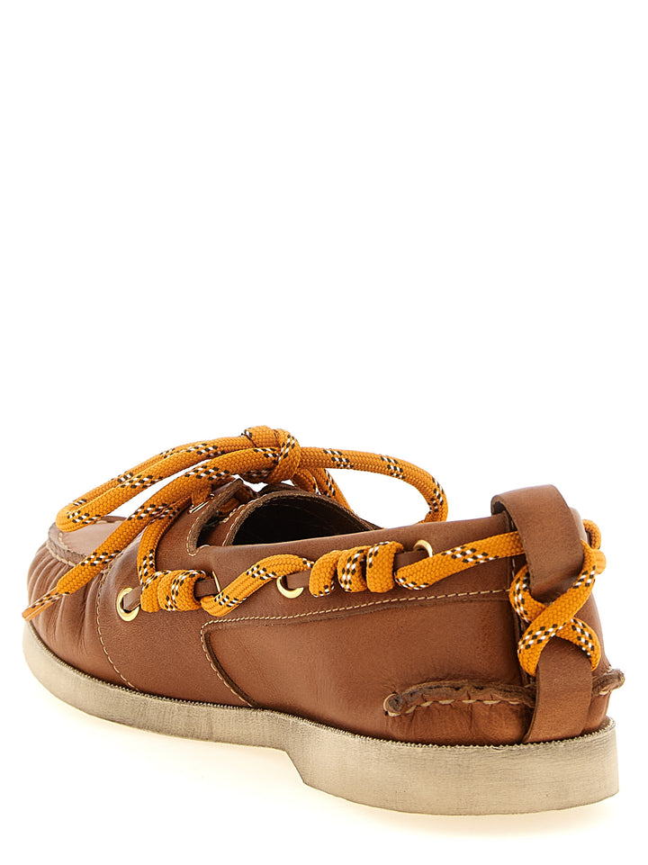 Golden Goose Leather Boat Shoe Loafers - Brown | d736383a6f7e664ee971a4298f7b2c5358fd890e
