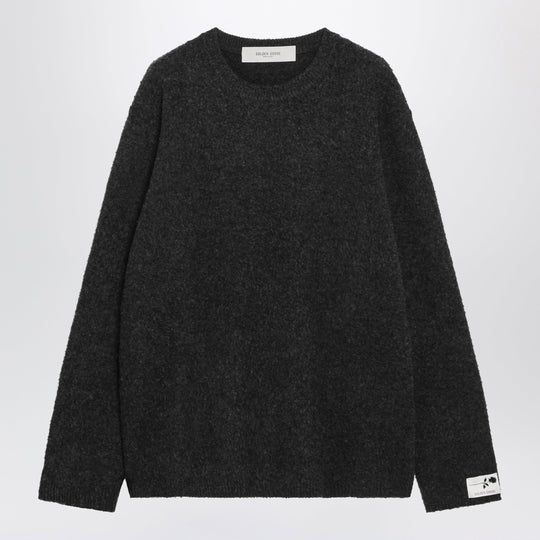 Grey Bouclé Wool Sweater