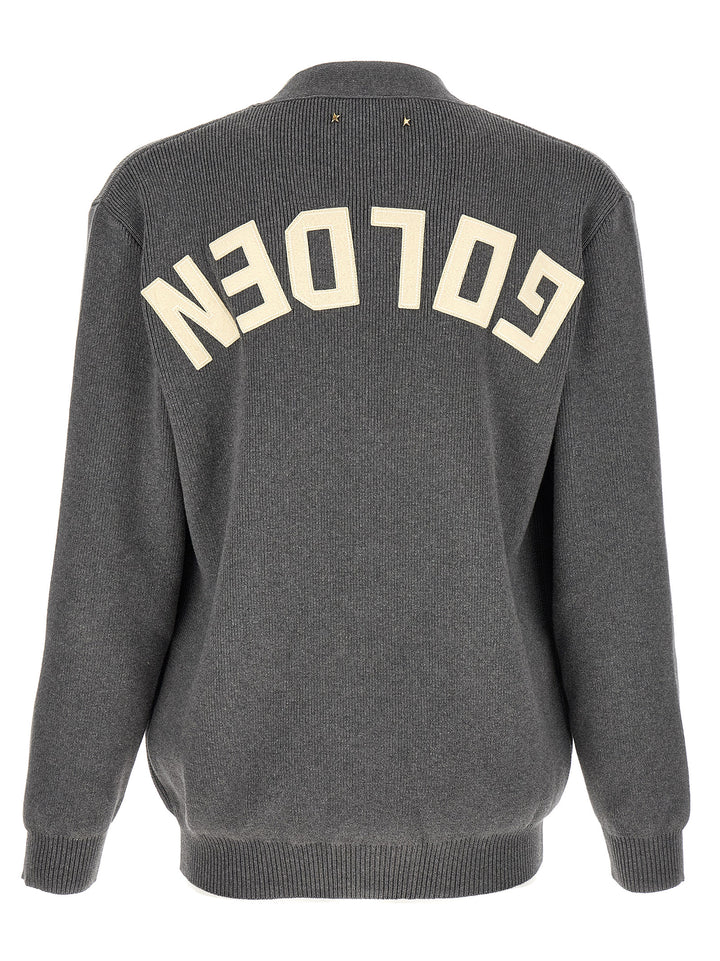 Golden Goose Logo Cardigan Sweaters and Cardigans - Gray | ad346d40063157cce103ef3eba1f1ab71c9ffd21