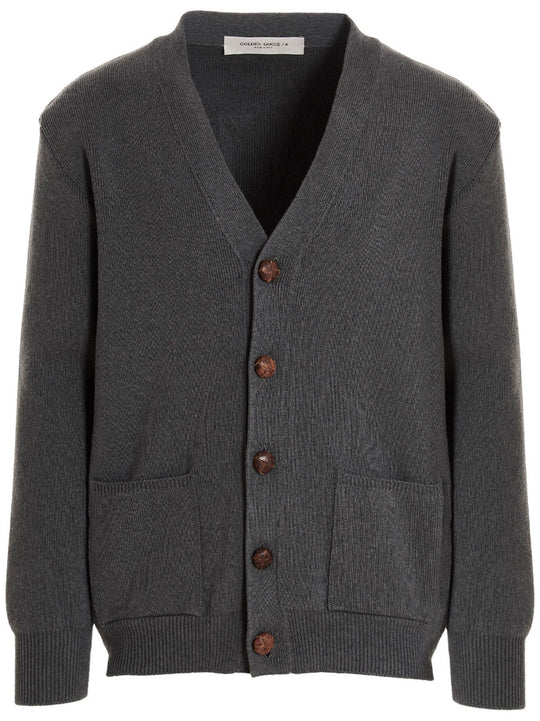 Logo Cardigan Sweaters And Cardigans Gray