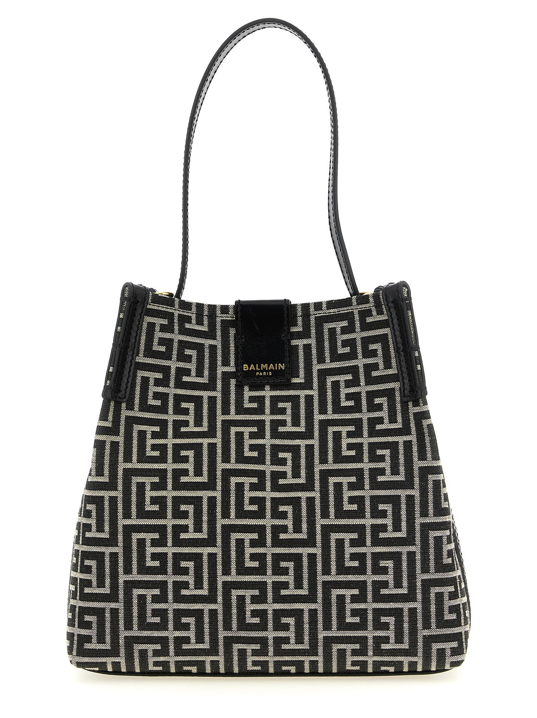 Balmain Release Shoulder Bags - White/Black | 92d491e00e373dcc524112f4529bb6d0afabf31e