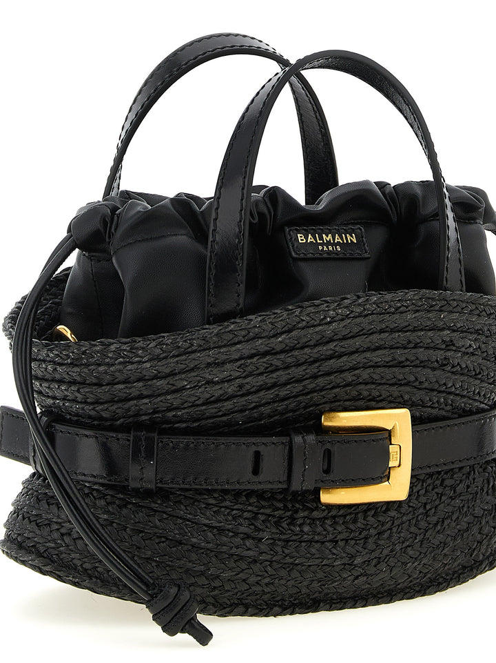 Balmain Shuffle Mini Hand Bags - Black | 5d4a647d97dd3544c1b55bf4cf556cced0fc072c