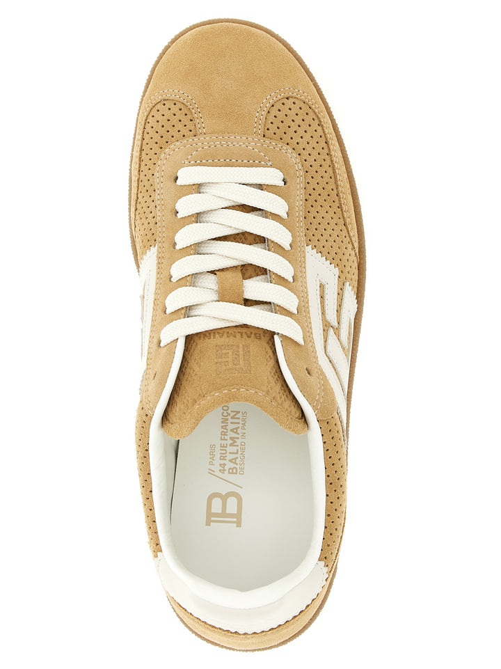 Balmain Suede Sneakers - Beige | f5e693054a4201028befbd1426dc885b20eee0c8