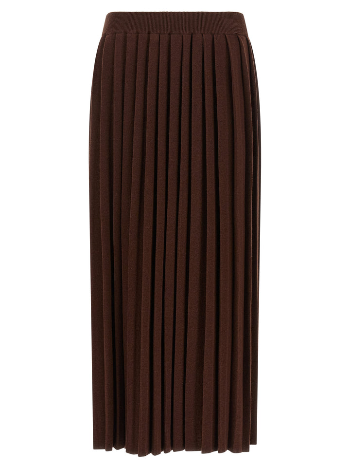 Fabiana Filippi Knitted Pleated Skirt Skirts - Brown | c81409bcce388904cc7a3f347c3f27887ac7b4de