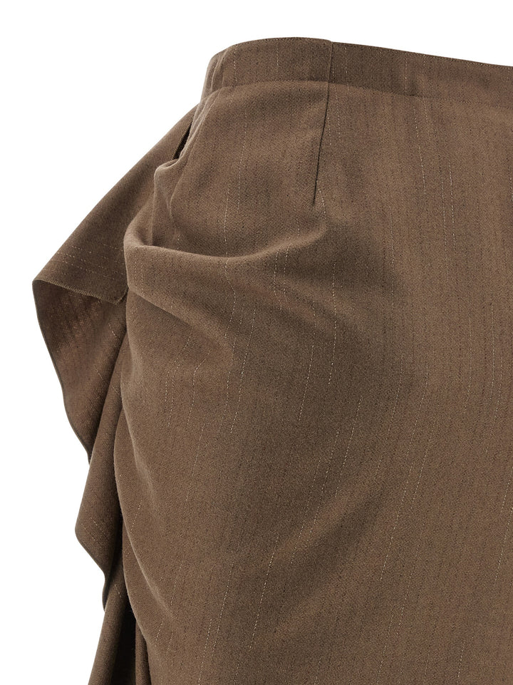 Fabiana Filippi Pinstripe Skirt Skirts - Beige | 35942a741156a3f4b2ec803f1a5ba4764e28ba82