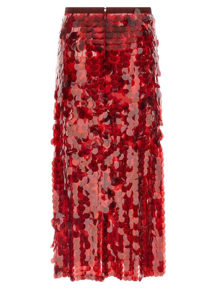 Fabiana Filippi Sequin Skirt Skirts - Red | 8c66ce2673680d3304e62a056c2fb37970dbbd52
