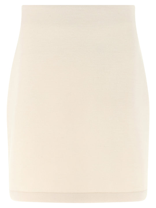 Cashmere Scuba Skirt Skirts Beige