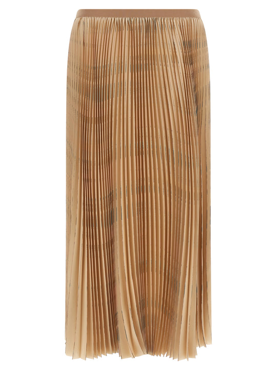 Pleated Skirt Skirts Beige