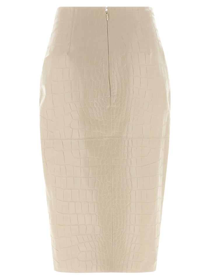 Elisabetta Franchi Longuette Skirt Skirts - White | 412028921675724b1d507aca4a7cd6d7aeaa59bb