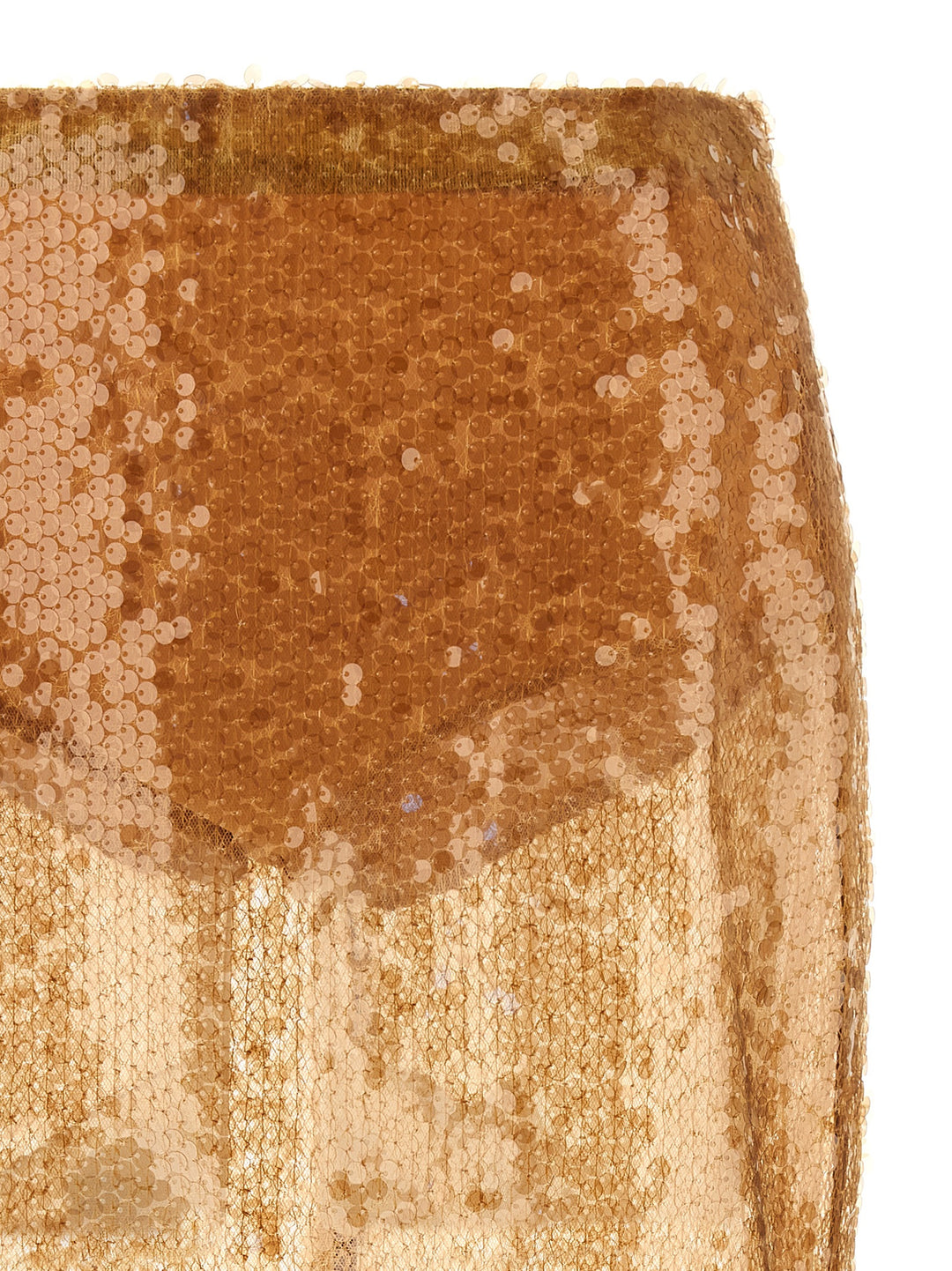 Elisabetta Franchi Sequin Skirt Skirts - Beige | e63f28ff28409a0599eba81d1049687620afff98