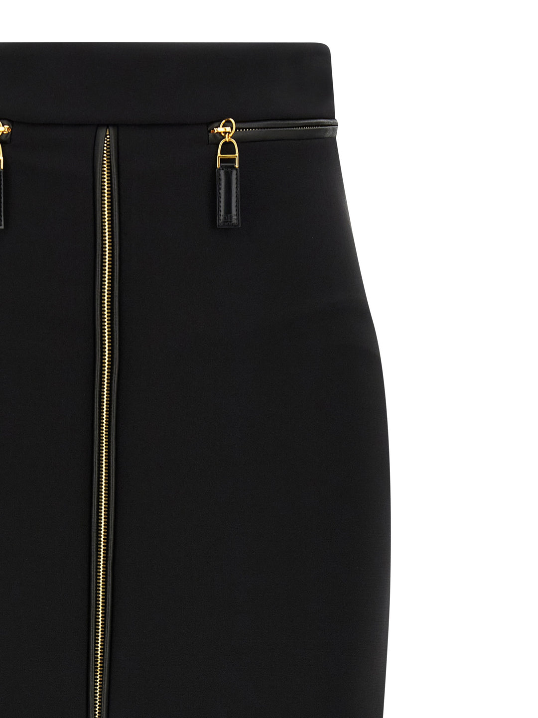 Elisabetta Franchi Zip Skirt Skirts - Black | 5055815aae61d4762715f6b551551a89bb93fe04
