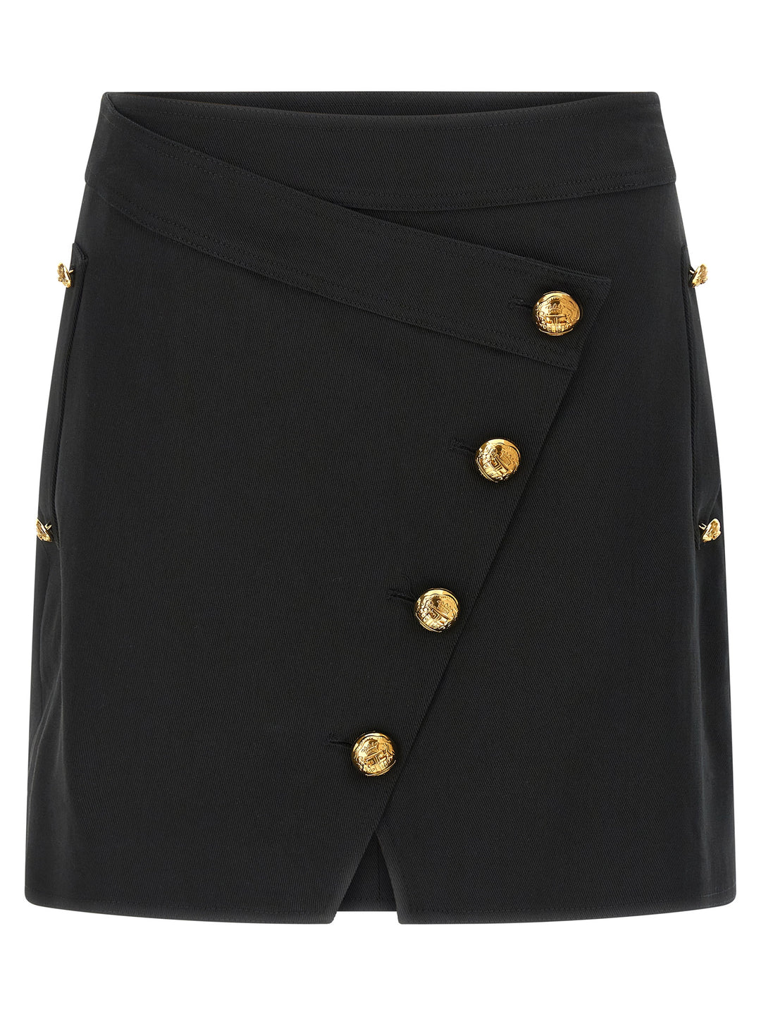 Elisabetta Franchi Jewel Button Skirt Skirts - Black | 8d127f66017901ba8af16208e5adc011120230c6