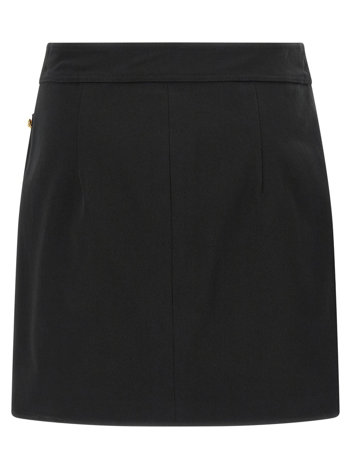 Elisabetta Franchi Jewel Button Skirt Skirts - Black | 222ab3a96f43beda0483a27ebeebd45ad451e1e2