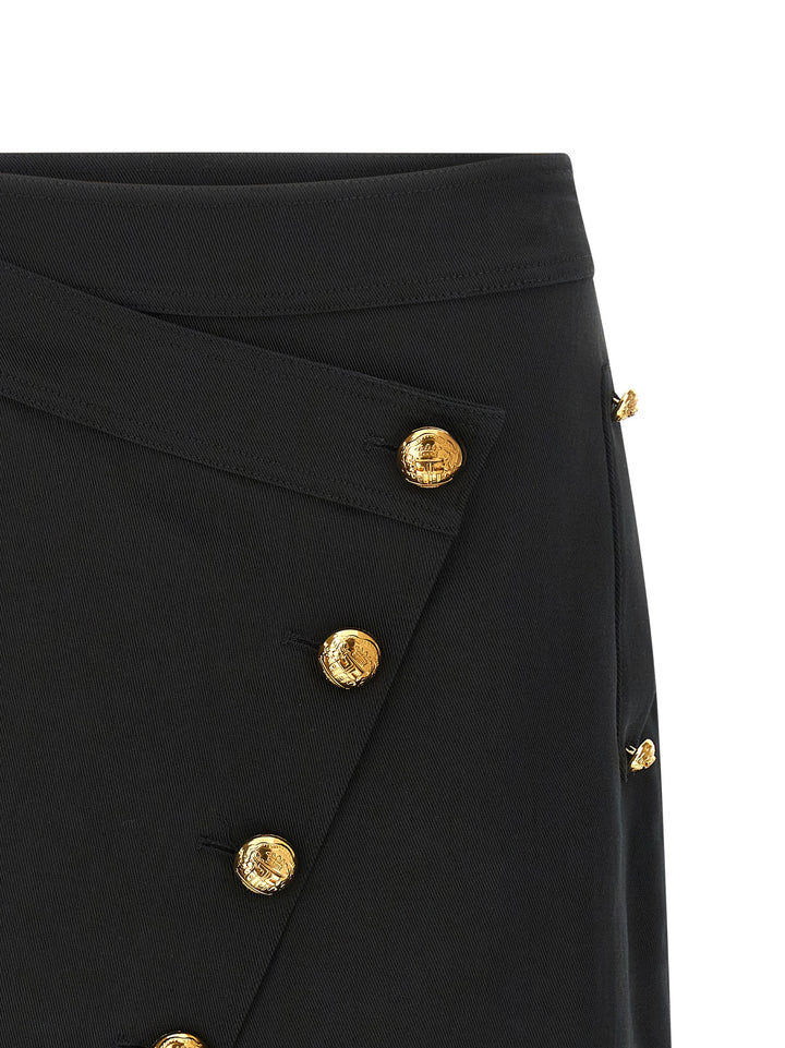 Elisabetta Franchi Jewel Button Skirt Skirts - Black | 7725da6aabc87c2c48b3e65a8ac809ea5d8b538a