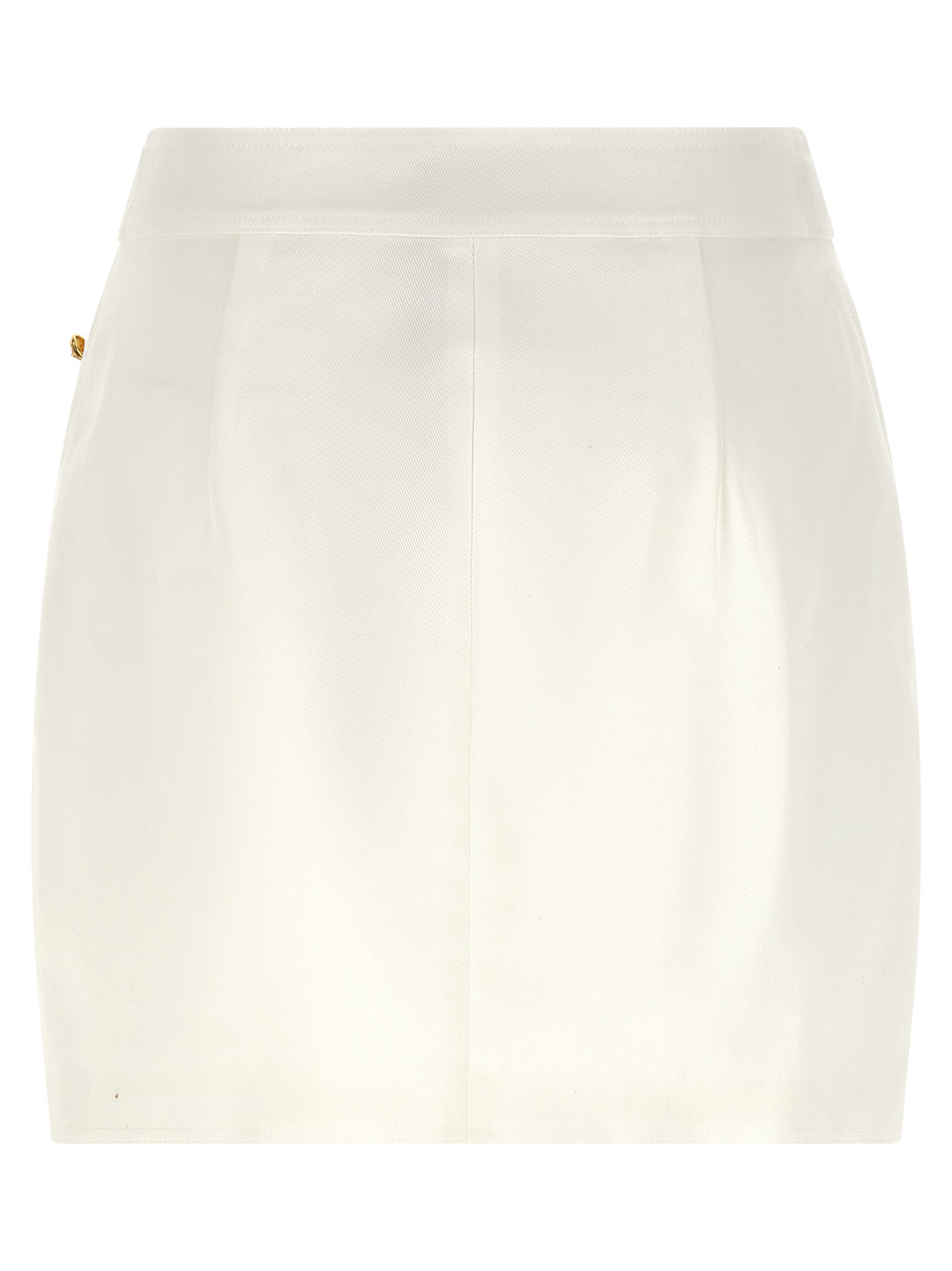 Elisabetta Franchi Jewel Button Skirt Skirts - White | 5f4901523d39b0667f287c5c2df2af13810630e9