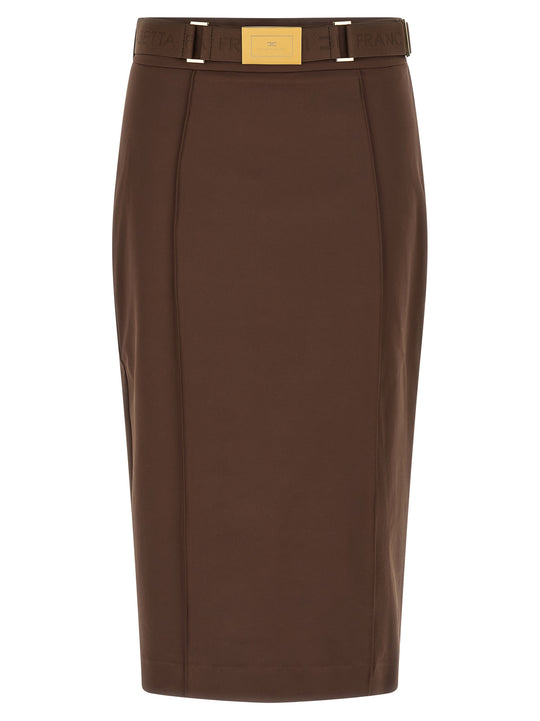 Belt Skirt Skirts Brown