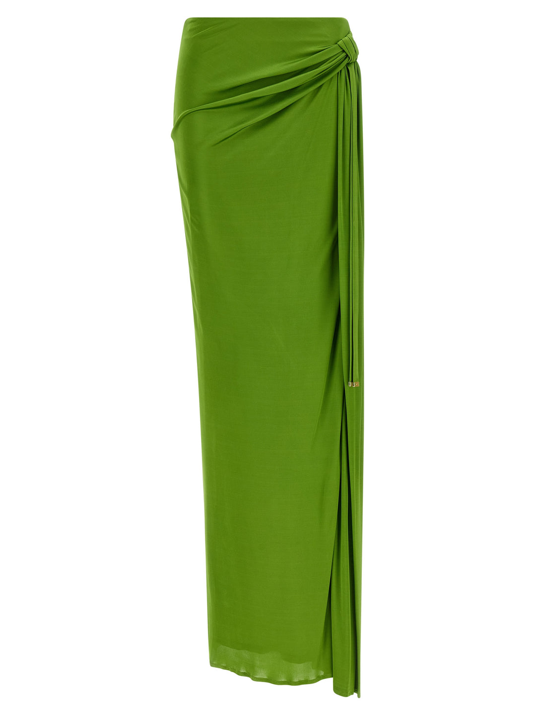 Elisabetta Franchi Shiny Viscose Skirt Skirts - Green | fde2df5e86508b628cdd4adb70e5ee11214bf14e