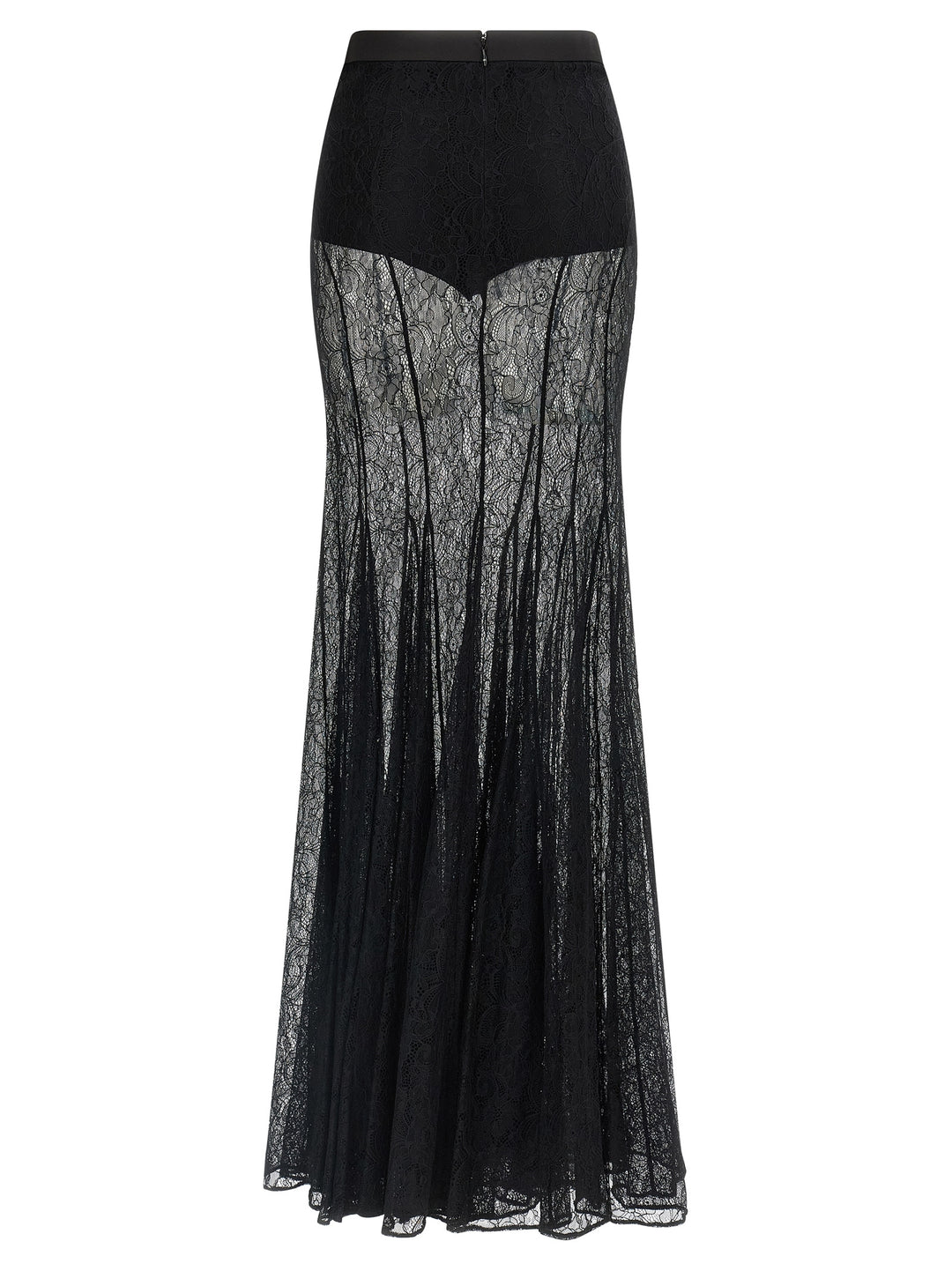 Elisabetta Franchi Lace Long Skirt Skirts - Black | 29077a9ab5d6b0b4c42ba1ea22685bec75132095