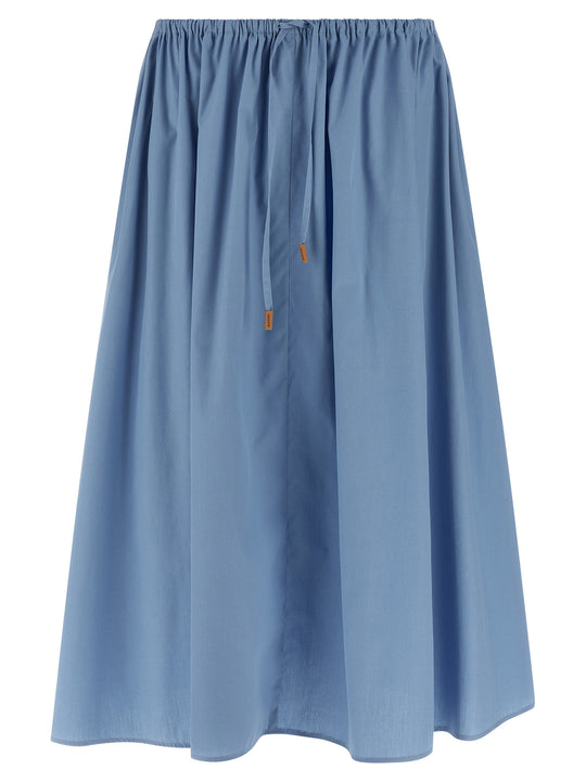 Poplin Skirt Skirts Light Blue