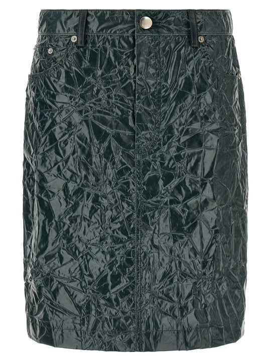 Skirt With A Wrinkled Effect Skirts Green