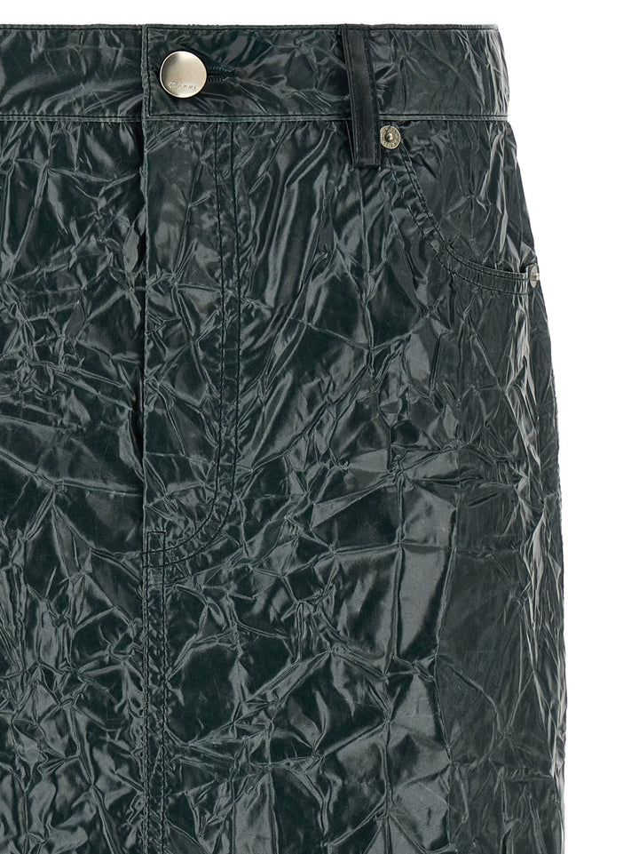 Marni Skirt With A Wrinkled Effect Skirts - Green | b6d554db5ec4c5be3b633062f6018baf28cfd656
