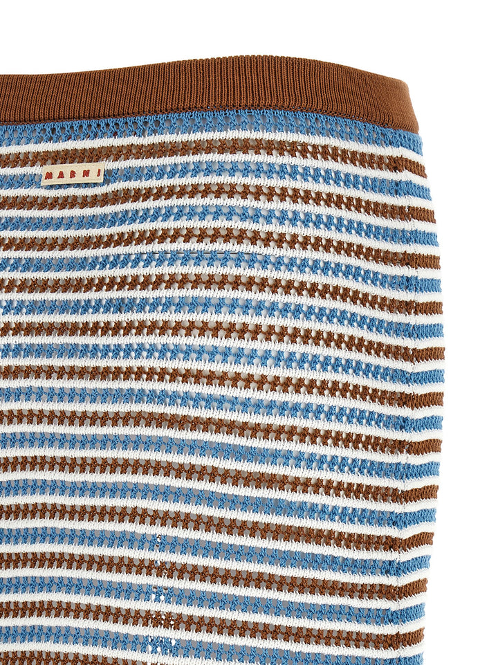 Marni Striped Crochet Skirt Skirts - Multicolor | 76c43823205146dafb33f223a48c6d1d188fe4df