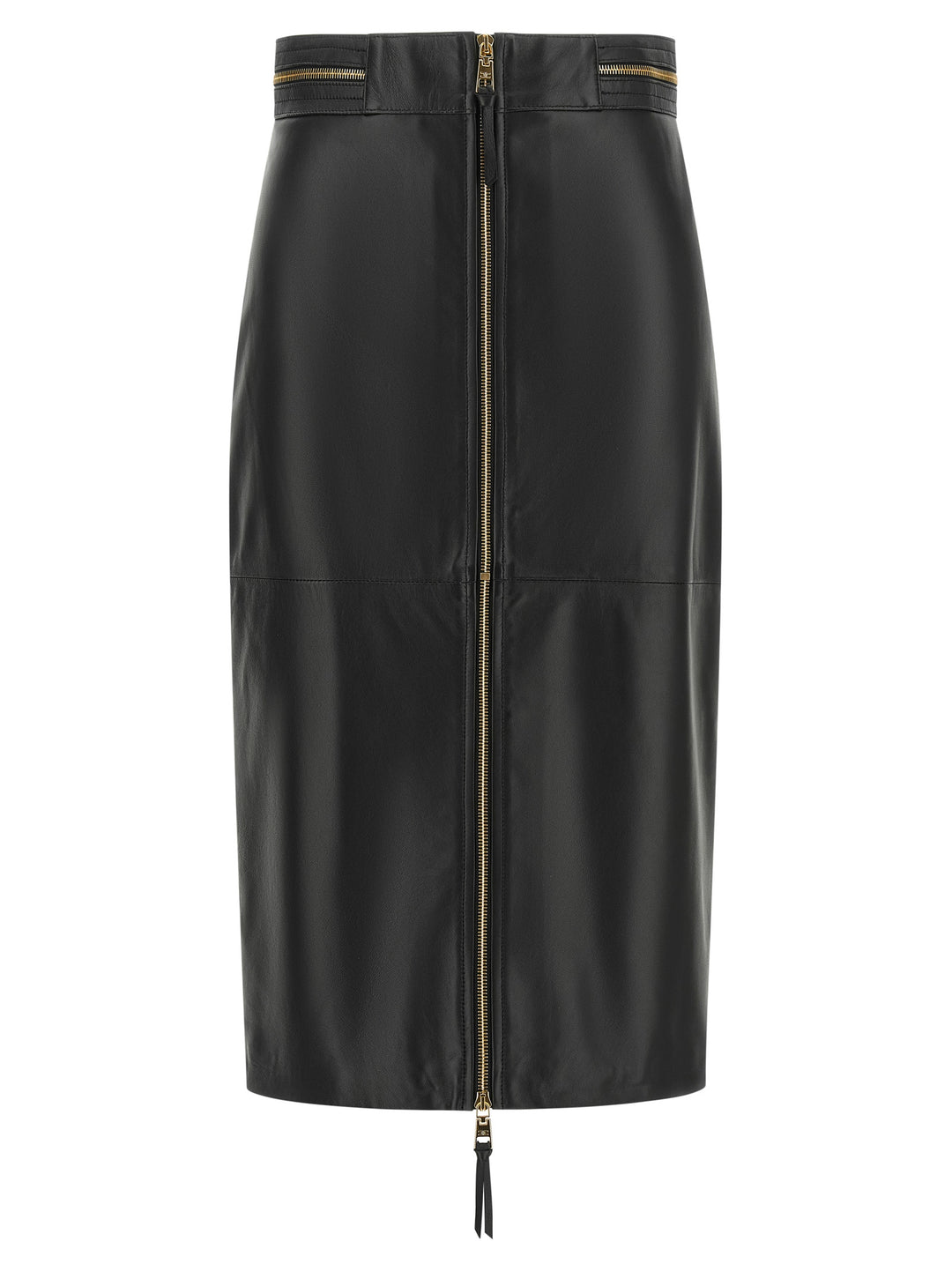 Elisabetta Franchi Leather Skirt Skirts - Black | 423d16e199b930c9d0aa75e4f182be0ac8db1a31