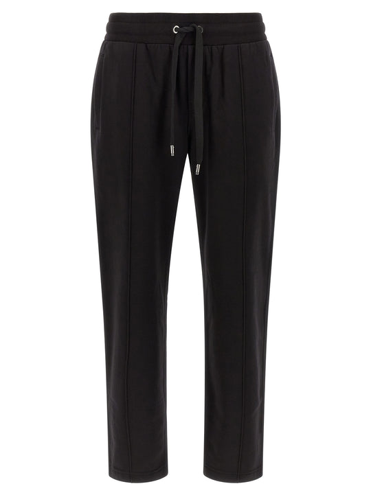 Logo Plaque Joggers Pants Black