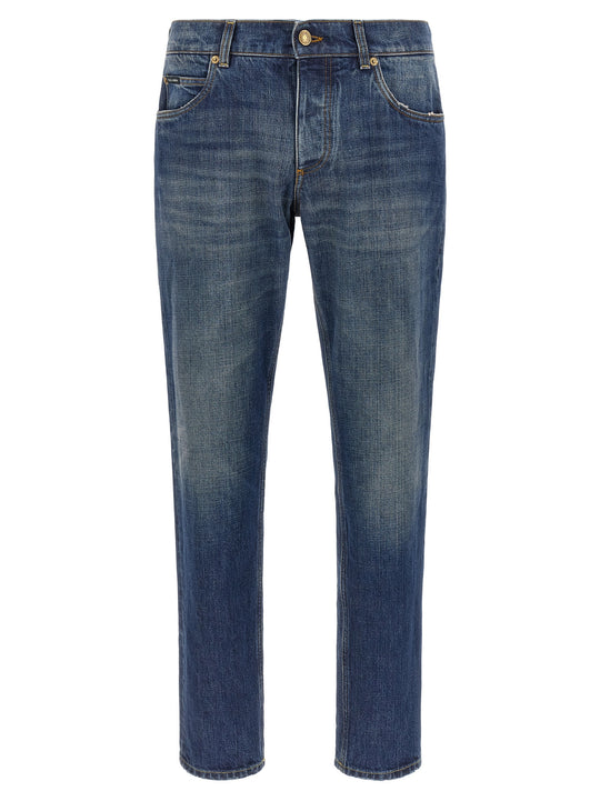 Logo Plaque Jeans Blue