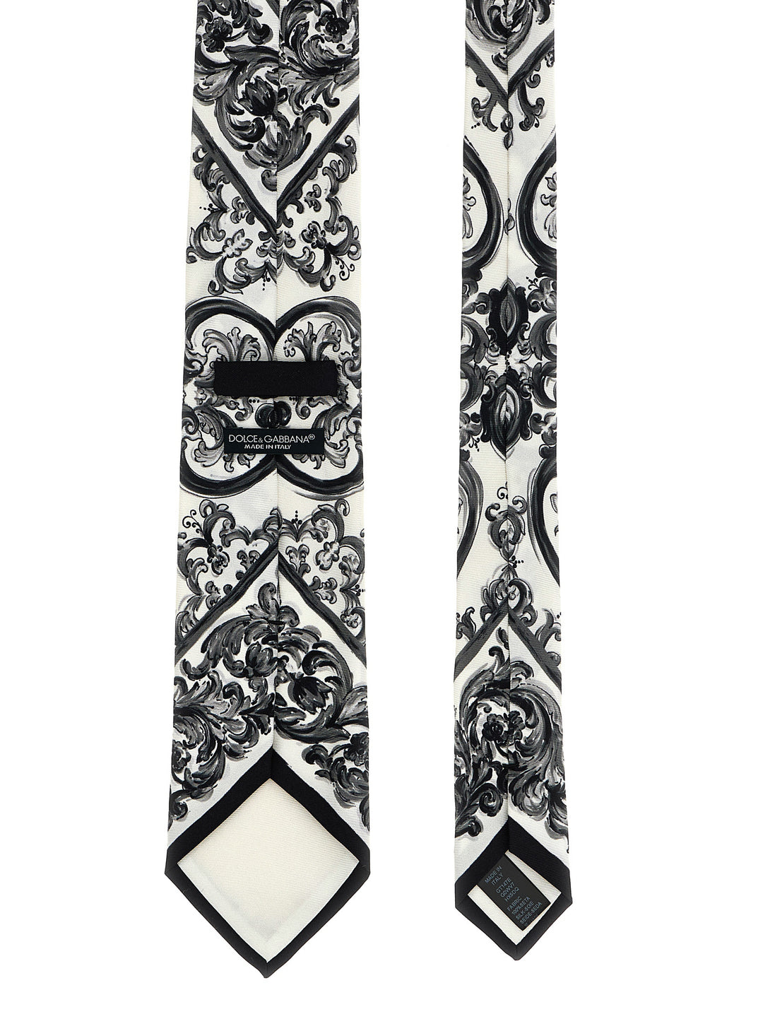 Dolce & Gabbana Maiolica Ties and Papillon - White/Black | a6d50e847934720bbb448d081748c4cdf146a84f