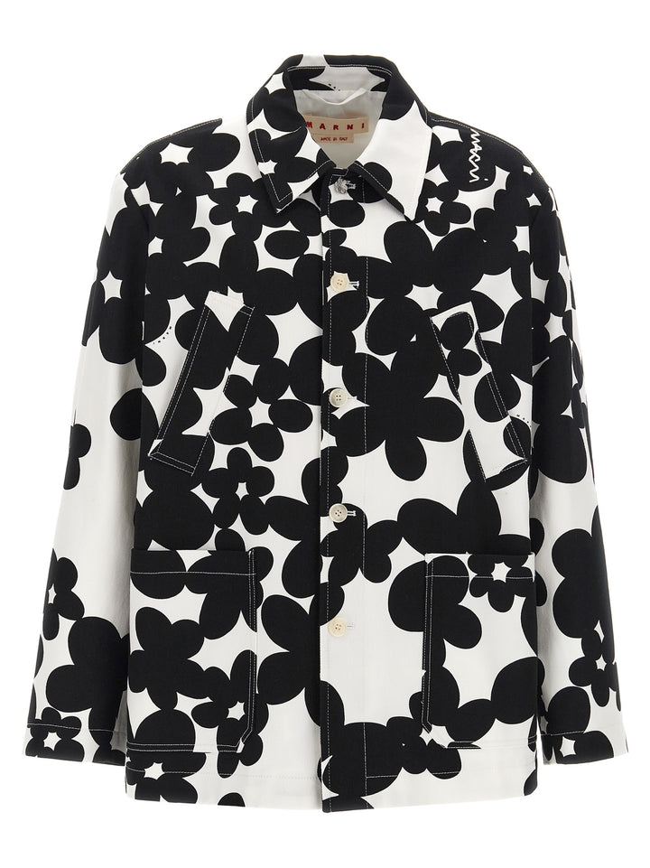 Marni Dillies Puffer Jackets - White/Black | 9bd0f357ab04ea8556c653f34a5e39e49eaa577f