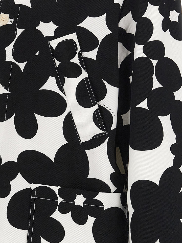 Marni Dillies Puffer Jackets - White/Black | 038db2ff4b9d75e1d45050e9db73c72562c8c7bf