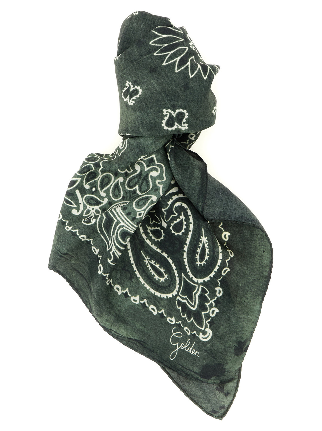 Golden Goose Paisley Scarf Scarves and Foulards - Green | 350c5139ba96ac3ef1233464fcab071011bd760b