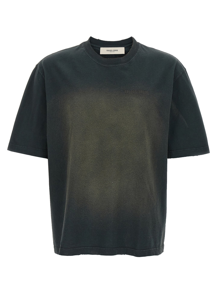 Golden Goose Used Dyed Cotton T-shirt - Black | 29f4002a72c0d9d09c9c79ff52e182fd82eab7f8