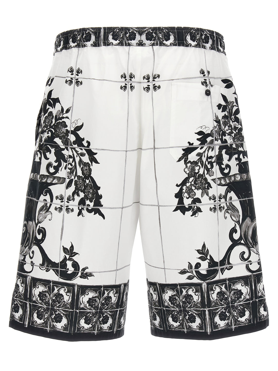 Dolce & Gabbana Maiolica Bermuda and Short - White/Black | 9ed3a11d59ec04b19153e49e70497124a89b049c