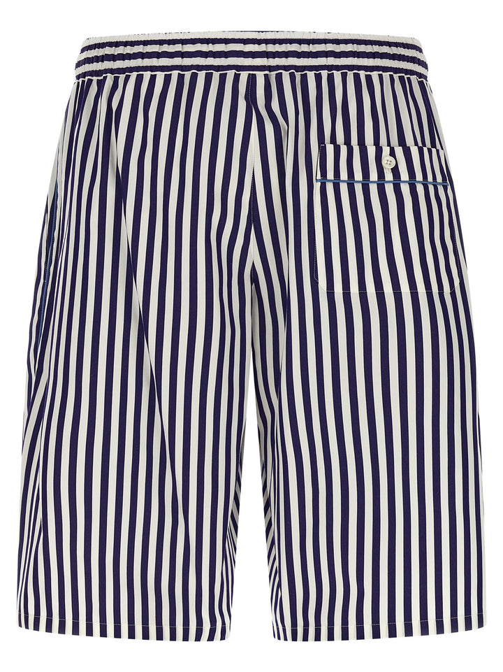 Dolce & Gabbana Striped Bermuda Shorts Bermuda and Short - Blue | 6ecade8e4cbdd025903a30ae5ae759b44aa06b08