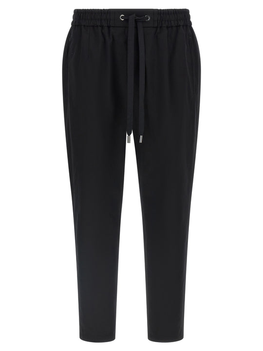 Logo Plaque Pants Black