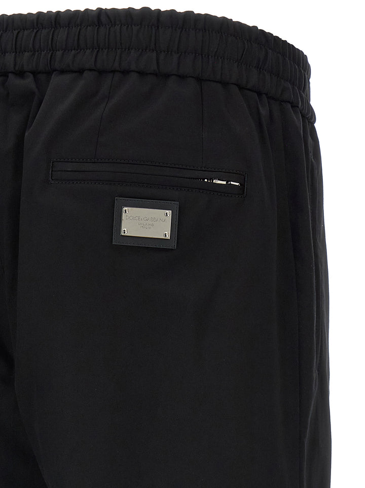 Dolce & Gabbana Logo Plaque Pants - Black | 33ee99a5e69dd3f74c36e7811359c34119c11629